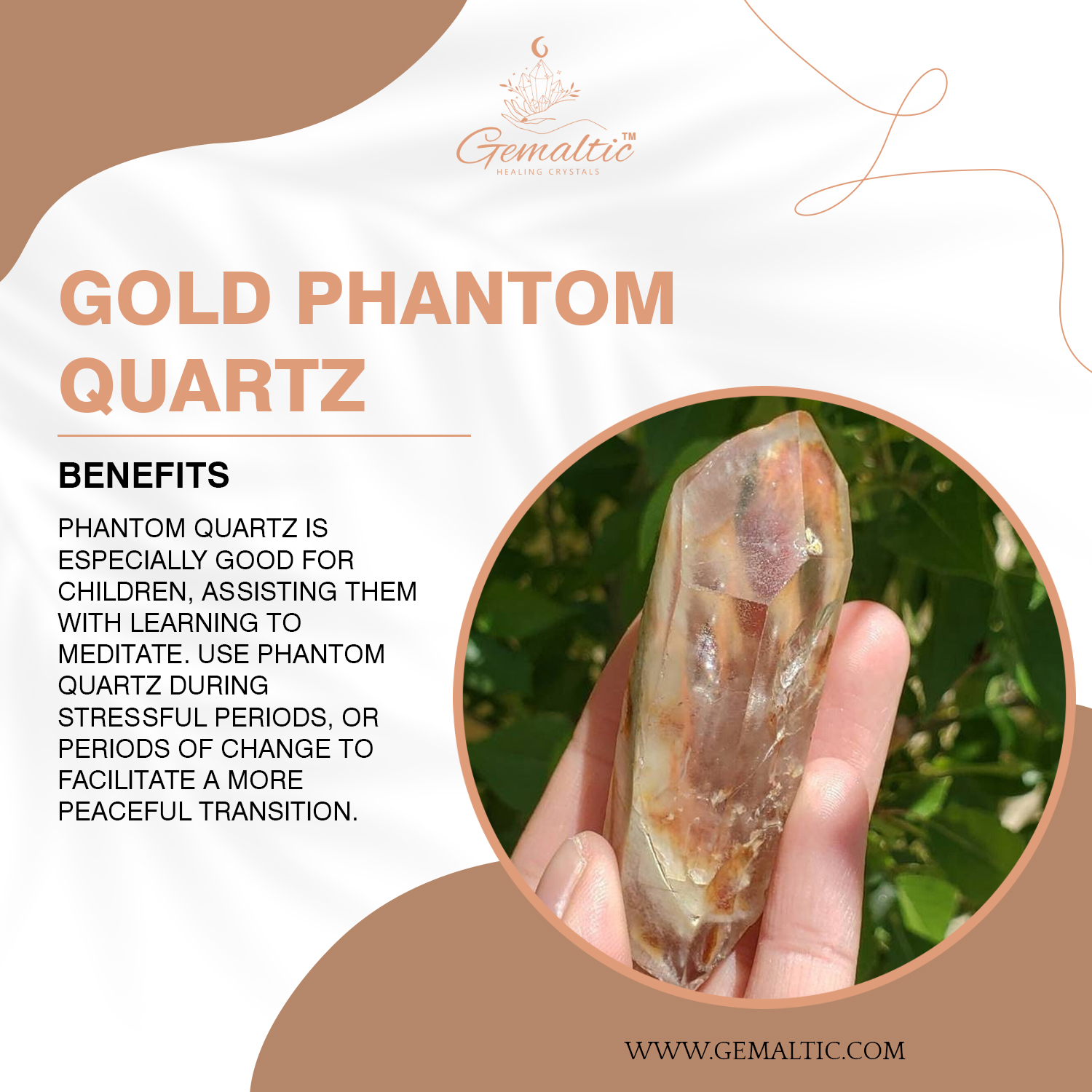 Gold Phantom Quartz