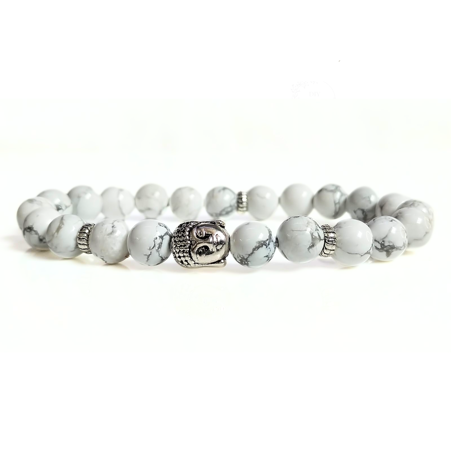 Howlite With Buddha Head 8MM Bracelet