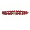 Red Agate With Buddha Head 8MM Bracelet