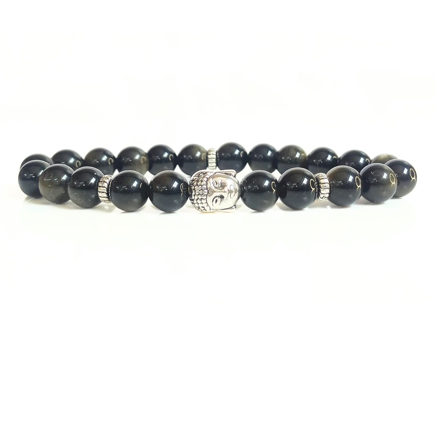 Golden Obsidian With Buddha Head 8MM Bracelet