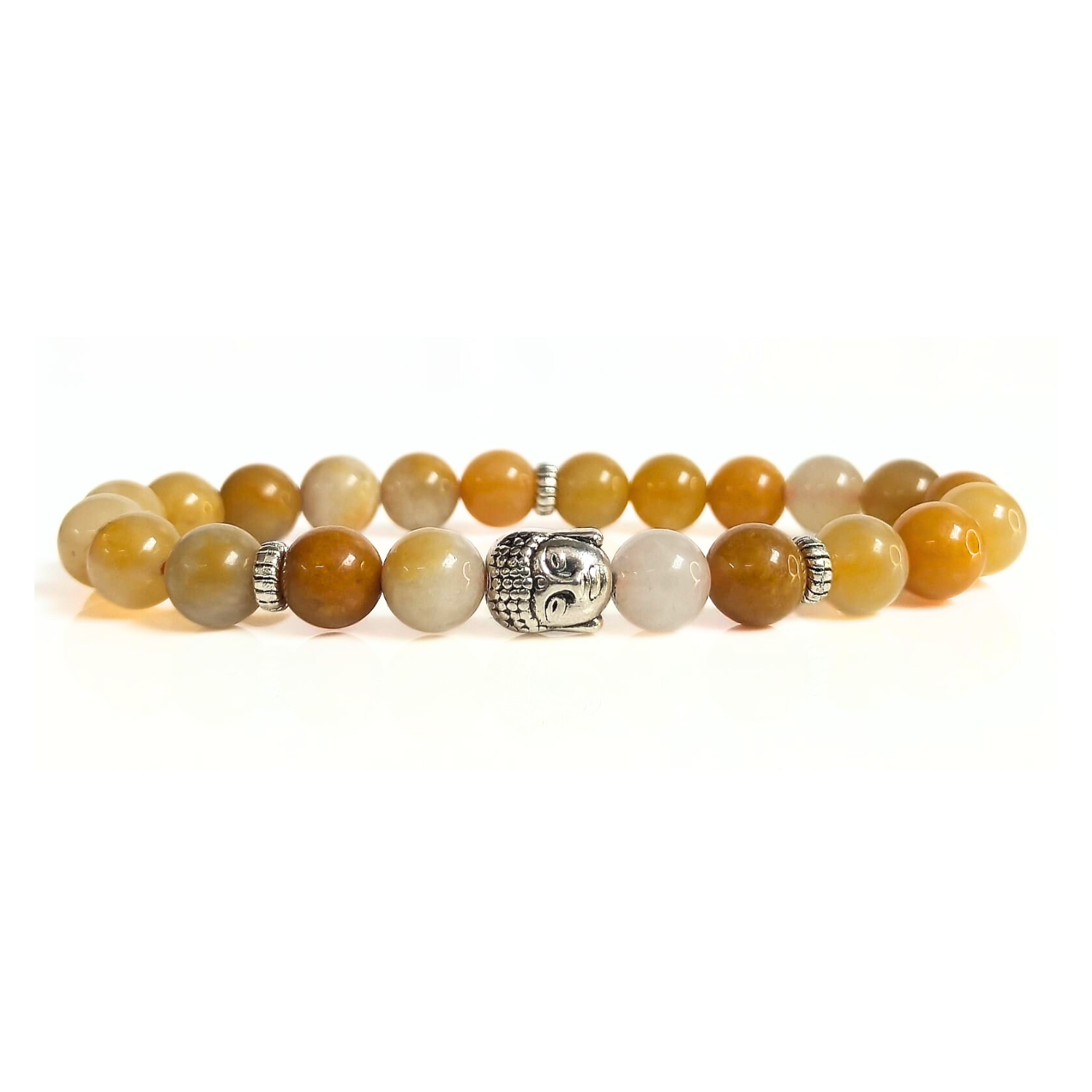 Yellow Aventurine With Buddha Head 8MM Bracelet