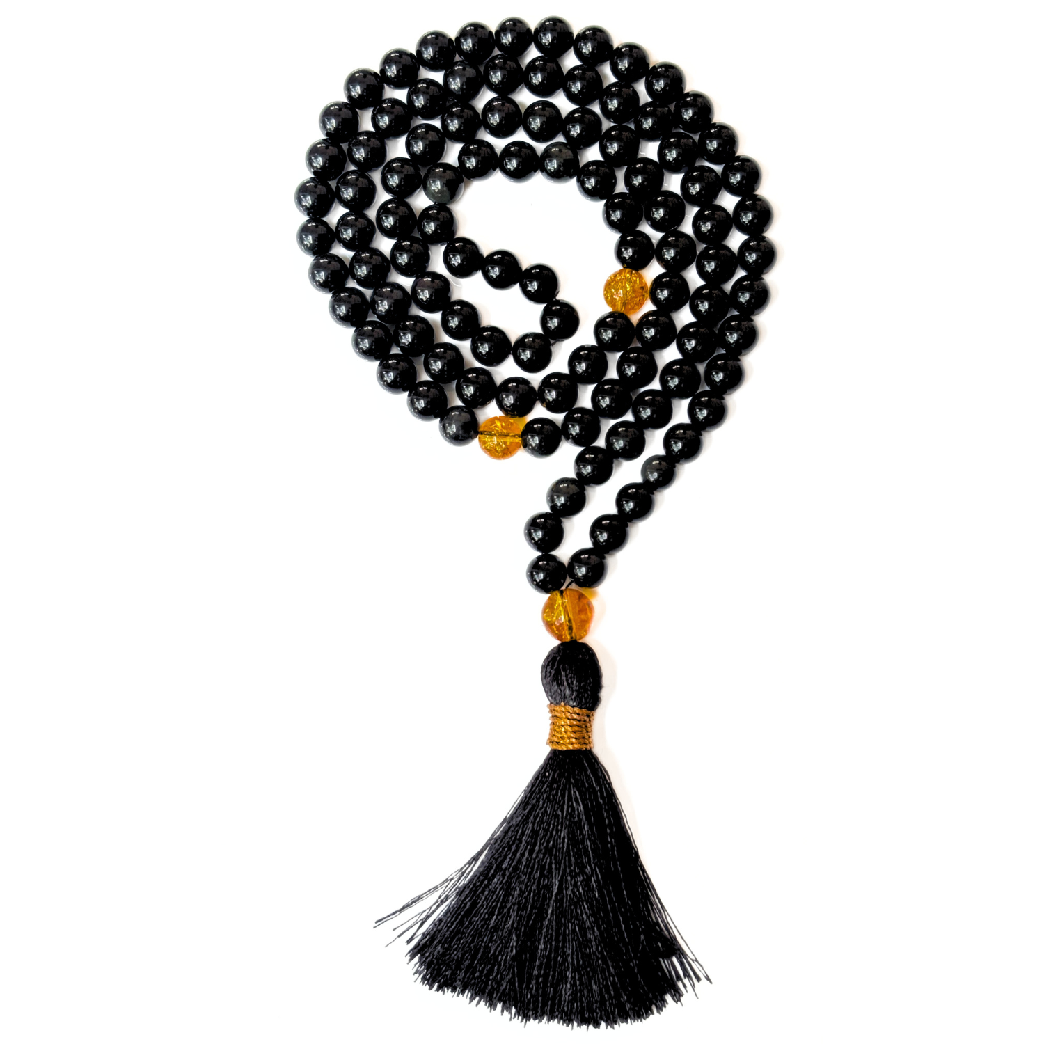 Black Obsidian Tasbih – 100 Prayer Beads