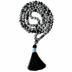 Snowflake Obsidian Jap Mala – 108 Prayer Beads